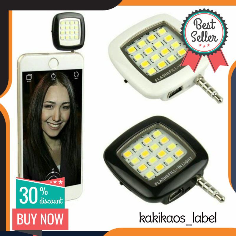Lampu Selfie Flash Light LED 16 Universal HP Smartphone Android Iphone