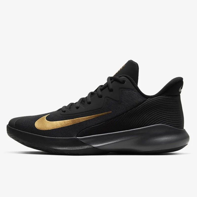 Sepatu Basket,Volli,volley Nike precision 4 black metallic gold Premium Original CK1069-002