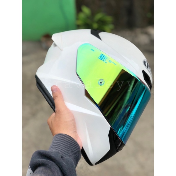 PALING MURAH VISOR IRIDIUM BLUE RED GOLD GREEN KYT TT COURSE