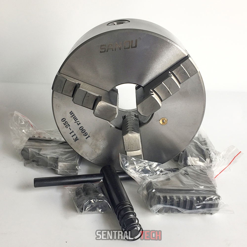 Chuck Bubut 10" 3 Jaw / K11 250 / Catok Kepala Bubut 10 Inch 3 Jaw