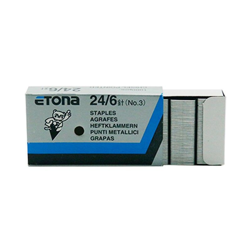 Refill / Isi Ulang Staples / Stapler / Hekter Besar 24/6 No.3 merk Etona