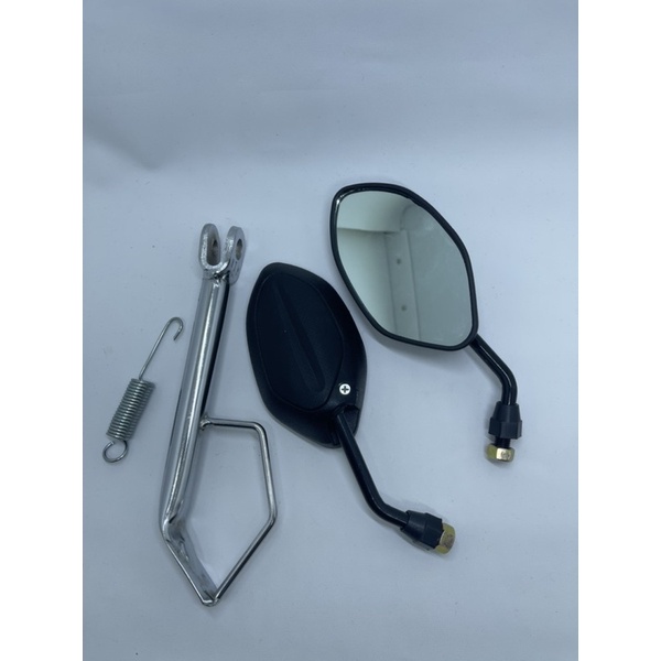 Paket Honda matic-Spion Honda Beat Mini/Kecil Hitam + Standar Samping Ring 14 Honda Chrome