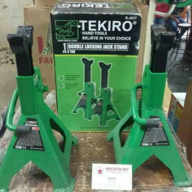 JACK STAND TEKIRO 3 TON / DOUBLE LOCKING JACK STAND 3 T