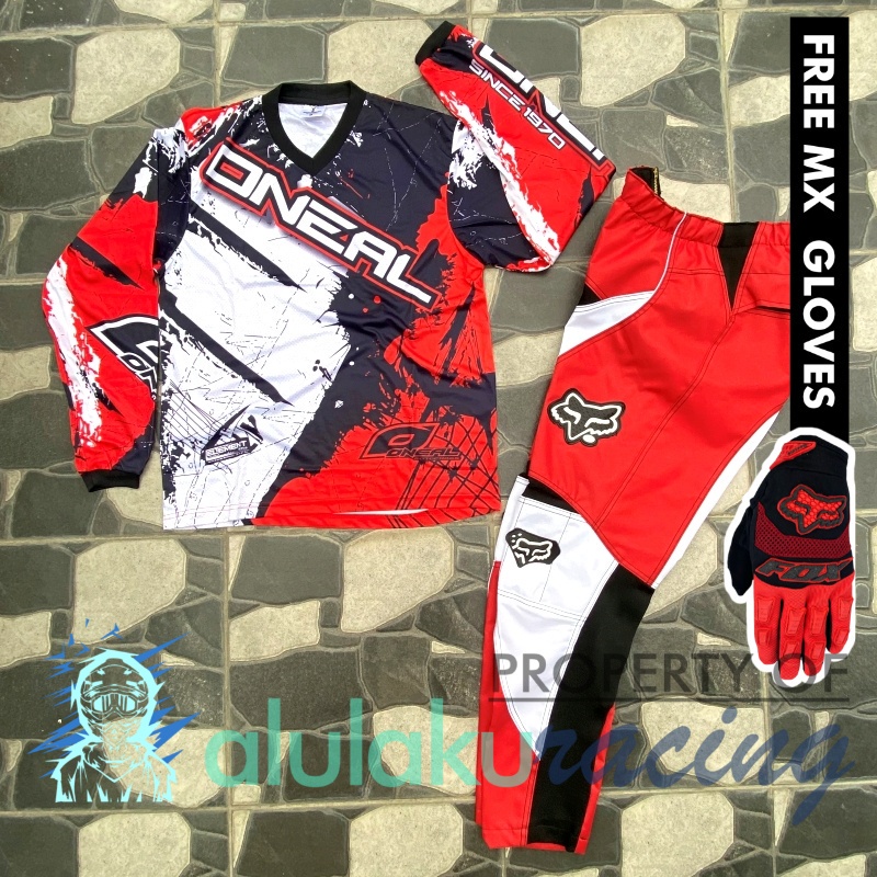 Jersey &amp; Celana MX Trail Motocross - Paket Bundling ONCT0110-F43