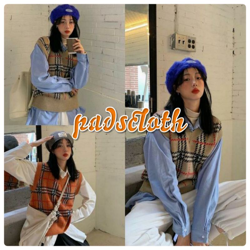 Vest Burberry Vintage Rompi Wanita Casual/rompi rajut wanita style korea