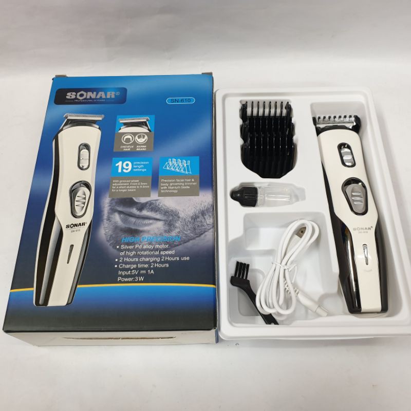 Alat Cukur Rambut Sonar Pria Anak Kliper Original  SN 610  Barber Salon Hair Clipper Murah