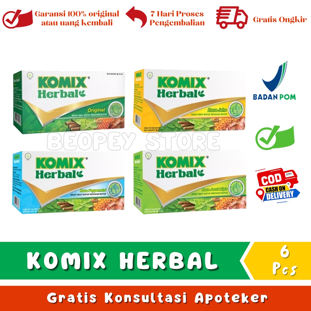 KOMIX HERBAL ALL VARIANT / KOMIX JAHE / KOMIX HERBAL ORIGINAL LENGKAP