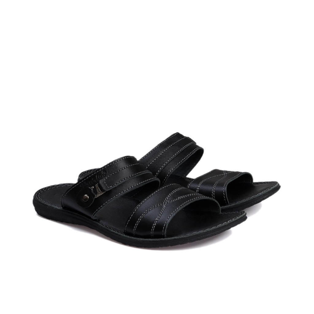 Sandal Asli Full Kulit Pria  - Sendal Terlaris Barlin Original - MS06