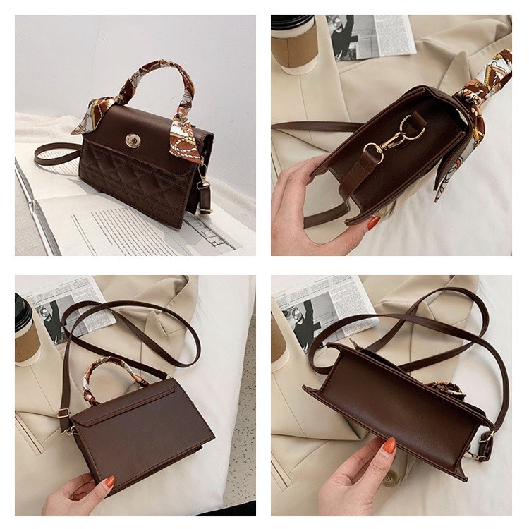 TM-76 tas selempang mini sling bag wanita brown vintage import