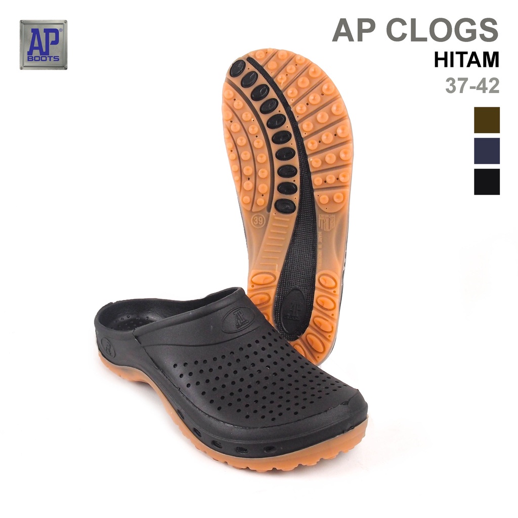 AP Boots Sandal Slop AP CLOGS - Sepatu Karet Anti Slip On PVC