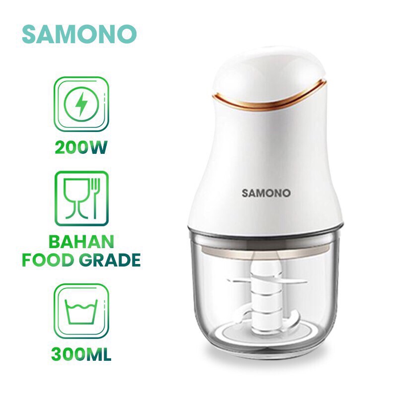 SAMONO Blender Daging Elektrik Portable Multifungsi Meat Glinder Food Processor 200W 0.3L SW099 ORI