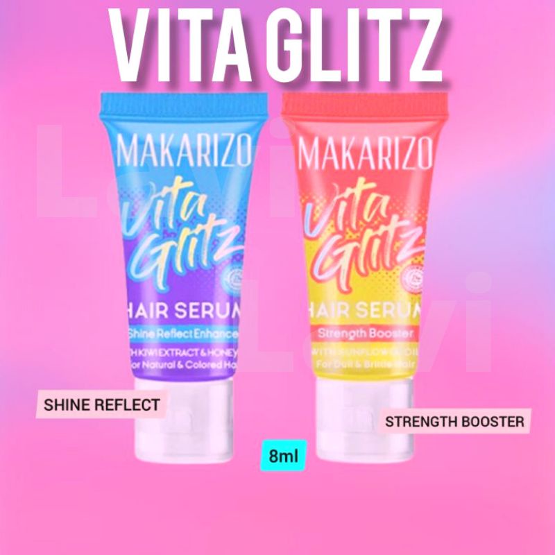MAKARIZO HAIR SERUM VITAGLITZ 8ml /  VITAMIN RAMBUT MAKARIZO SERUM RAMBUT/ TRAVEL SIZE