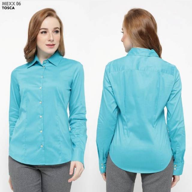 MEXX WOMEN LONG SLEEVE OFFICE BLOUSE | Kemeja Wanita Lengan Panjang 1