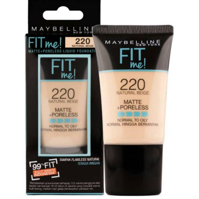 Maybelline fit me foundation natural beige 220