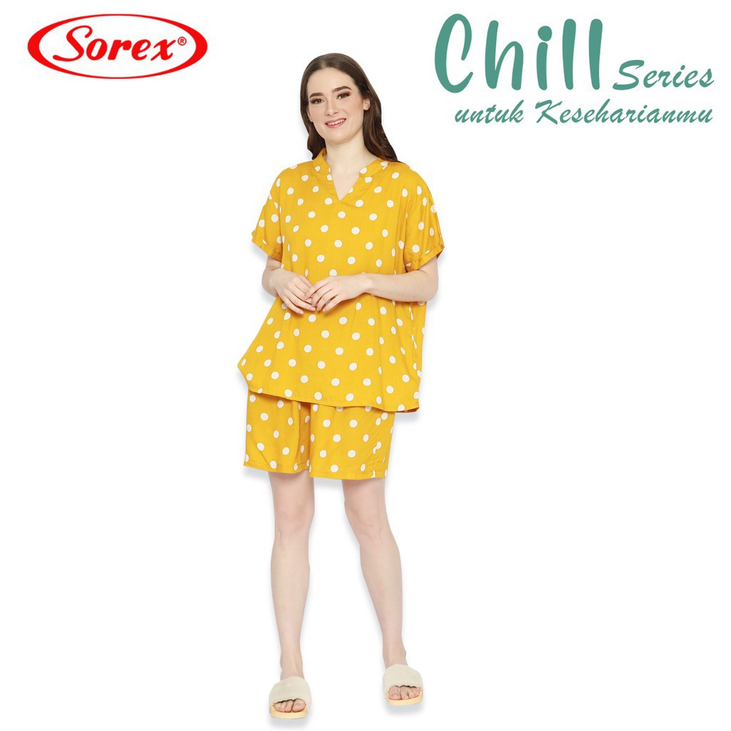 Terlaris Sorex Baju Tidur 1 Set Atasan+Celana  Chill Series Rayon Premium Piyama Freesize