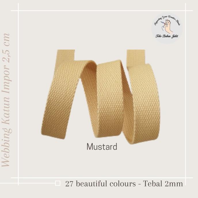 ] Webbing Katun 2,5 cm (per 5 m)