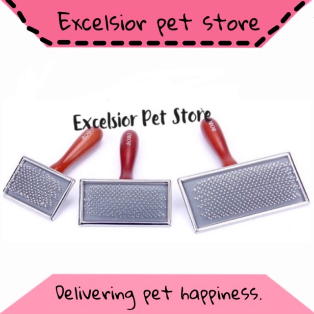 Sisir anjing &amp; kucing / pet slicker brush wooden handle