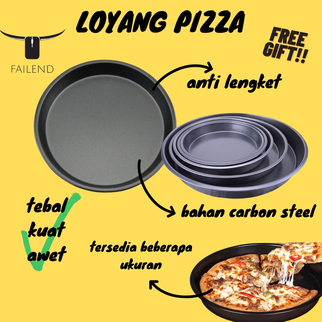 Teflon Loyang Pizza Anti Lengket 6 7 8 9 INCH