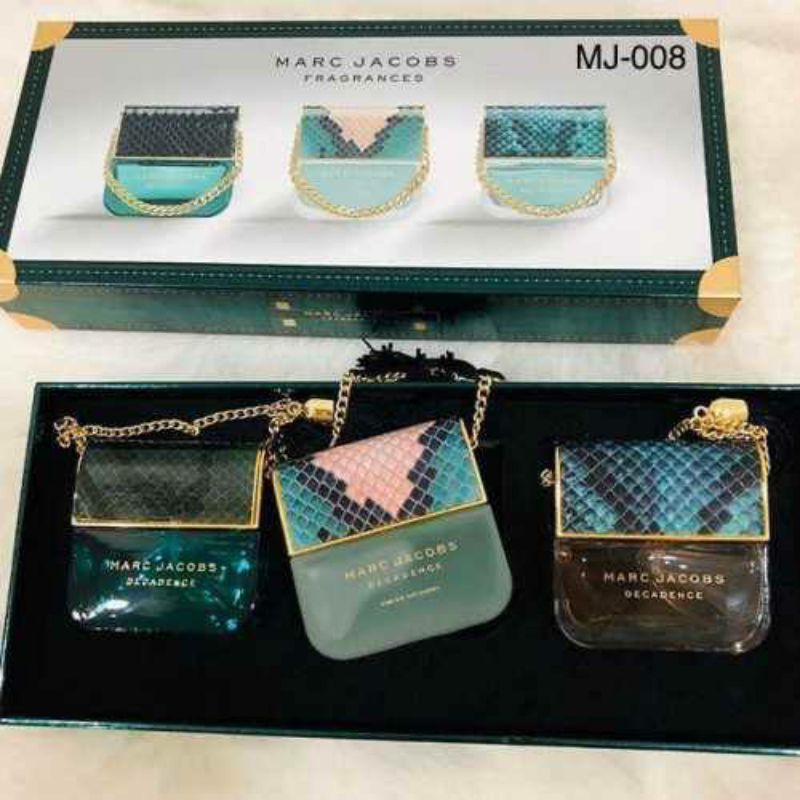 ECER marc jacobs decadence parfum set miniatur miniature bag mj008 gift set travel size murah import