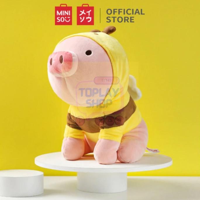 Official Boneka Miniso Sitting Piglet Plush Boneka Babi Lebah Bee 30Cm
