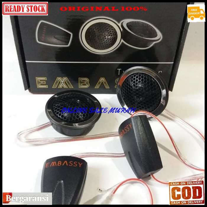 G420 Embassy tweeter besi magnet super DOME twiter speaker spk mini mobil car NEODYMIUM audio sound system musik suround CROSSOVER music suara best Harga adalah sepasang atau 2pcs speaker Bisa buat speaker aktip ataupun pasif speaker GAK SAKIT DI KUPING S