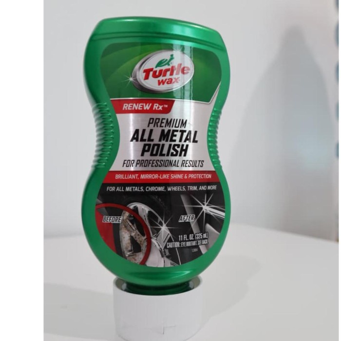 Turtle Wax Premium All Metal Polish 325ml ORIGINAL, poles velg chrome