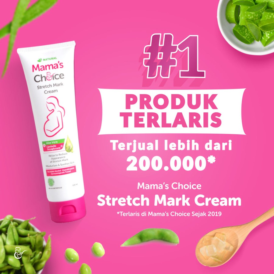 Mama's Choice Stretch Mark Cream | Krim Penghilang Selulit Guratan