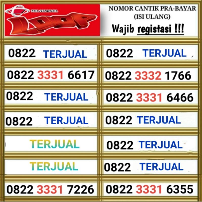 NOMOR CANTIK TELKOMSEL,NOMOR CANTIK SIMPATI,NOMER CANTIK,NOMOR TELKOMSEL,NOMOR CANTIK 4G LTE