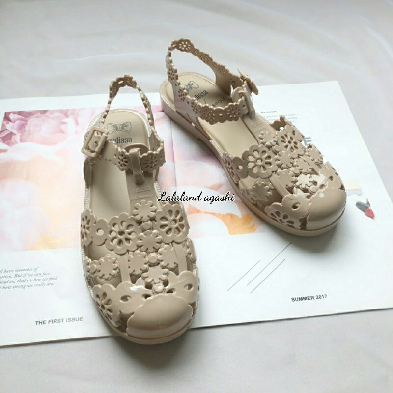 Sepatu Sandal  Possession Lace + Viktor And Rolf Ad glossy Khaki/sepatu jelly bunga/sepatu sandal me