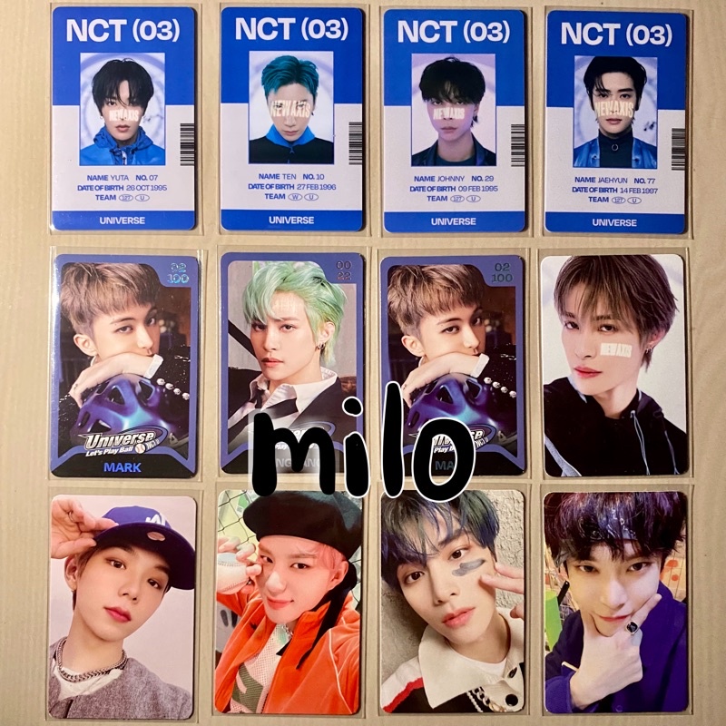 (READY BISA COD) PC SELCA CONCEPT NCT MD UNIVERSE LETS PLAY BALL ID CARD TRADING CARD IDC IC  MARK S