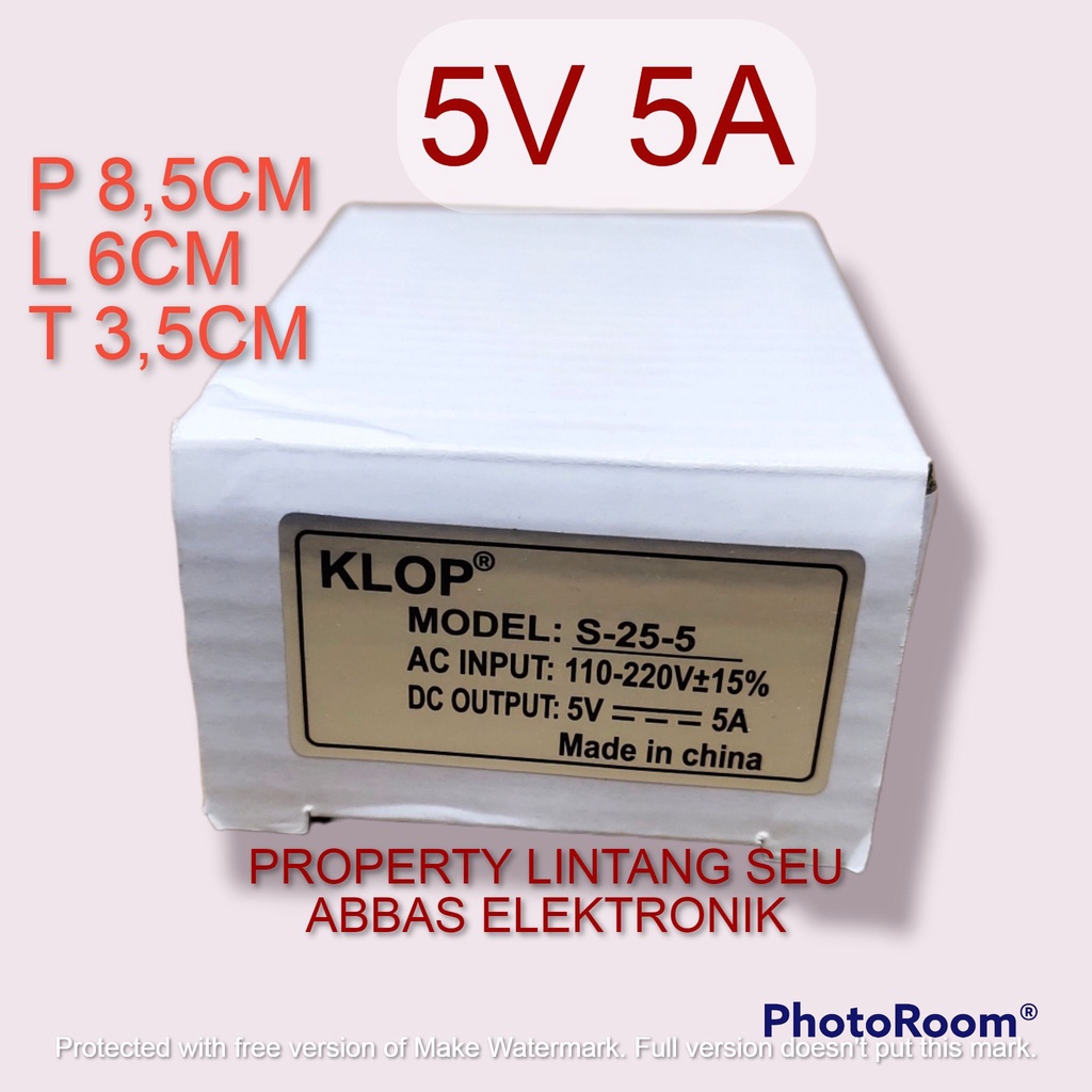 POWER SUPPLY ADAPTOR KALENG 5V 5A 5V5A 5 VOLT 5 AMPERE