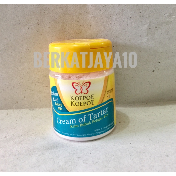 

LAINNYA-KEMASAN-MINUMAN- CREAM OF TARTAR KOEPOE KOEPOE KRIM PELAPIS KUPU KUPU 43 GR -MINUMAN-