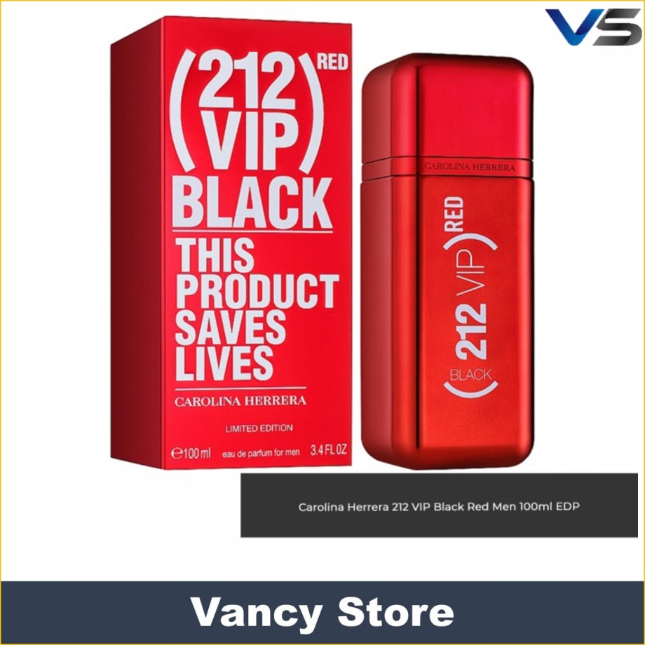 Parfum Original CH 212 VIP Black Red Men 100ml EDP