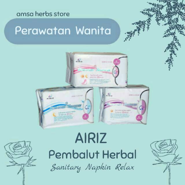 Jual Pembalut Airiz Herbal Anti Kanker Serviks Obat Kewanitaan Subur Pembersih Miss V Kesehatan