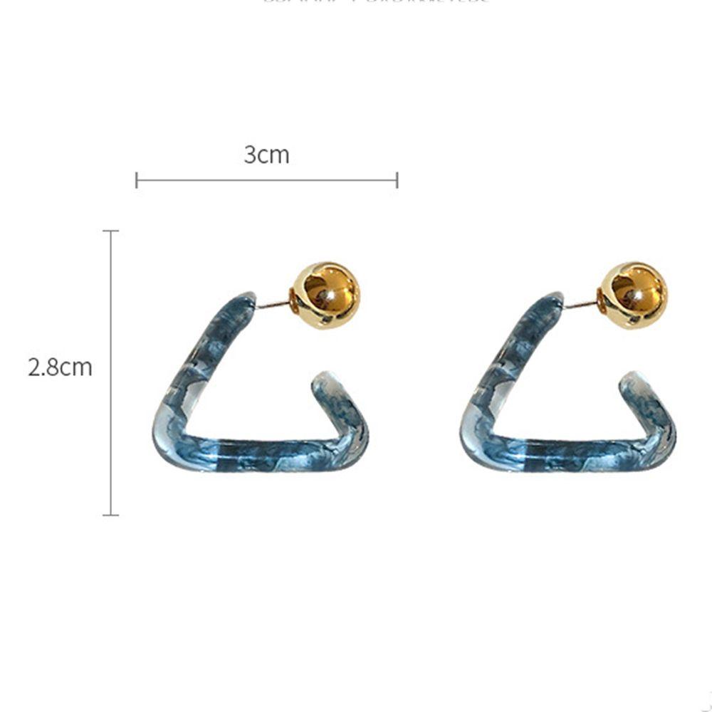 Mxbeauty Wanita Anting Minoritas Tidak Teratur Pesta Geometris Lady Akrilik Segitiga Stud Earrings