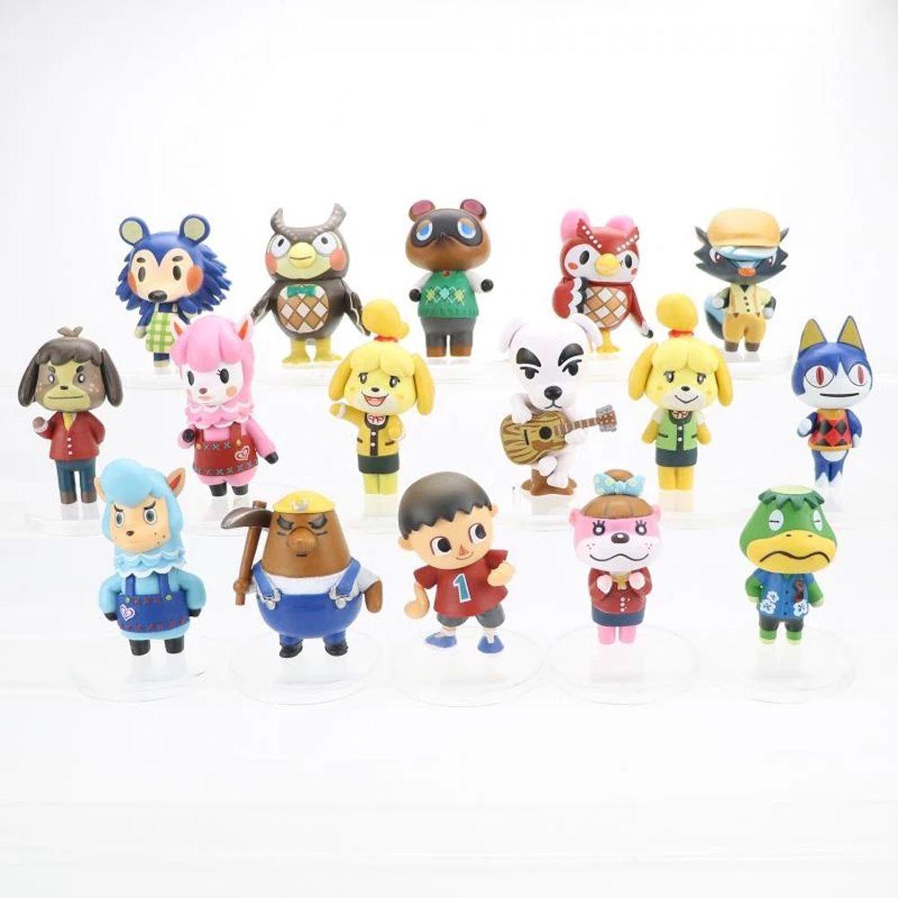 Needway   Animal Crossing Action Figure Super Saiyan PVC Mainan Anak Dekorasi Desktop Kartun Anak Hadiah Angka Anime