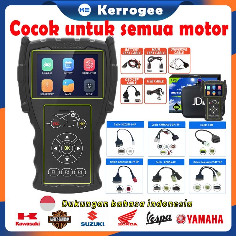 SCANNER JDIAG M100 PRO UNIVERSAL KABEL UNTUK SEMUA MOTOR