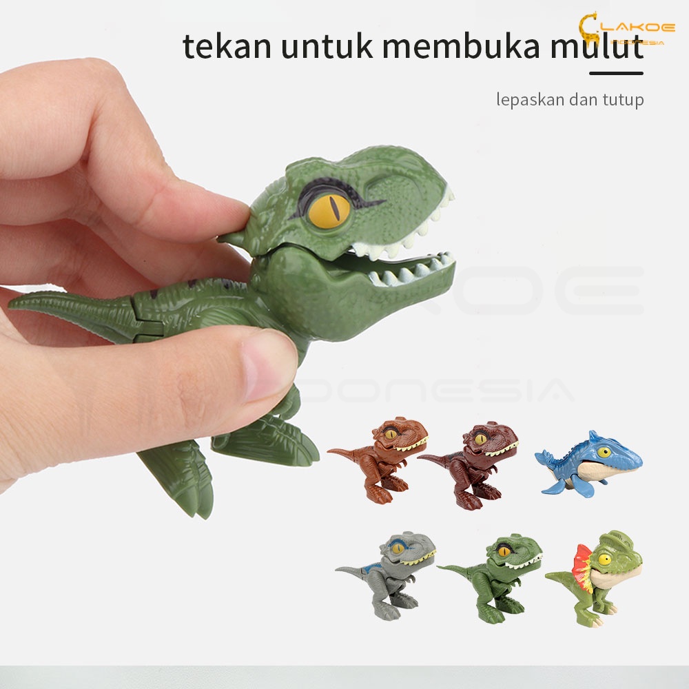 LAKOE Mainan figure dinosaurus anak gigit jari dino figur biting dinosaurs