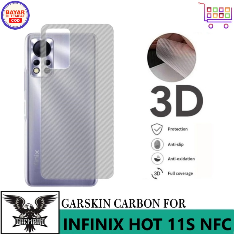 GARSKIN INFINIX HOT 11S NFC SKIN HANDPHONE CARBON 3D