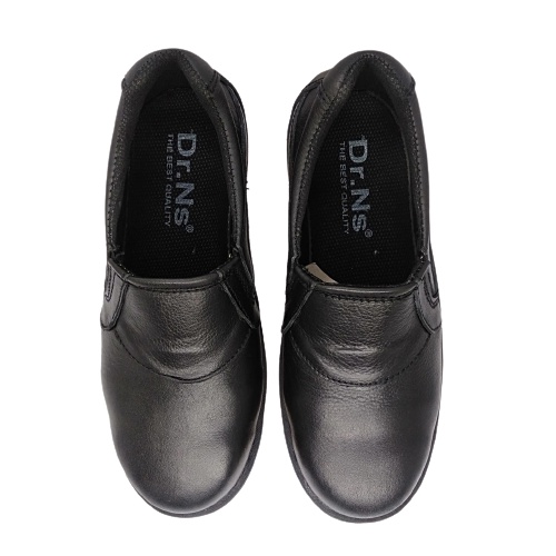 Sepatu sefty pria ujung besi kulit sapi asli original King kerja berat lapangan proyek slip on selop elastis slop tanpa tali pendek anti slip tidak licin murah promo premium high quality terbaru kekinian keren terlaris gratis ongkir bayar ditempat COD