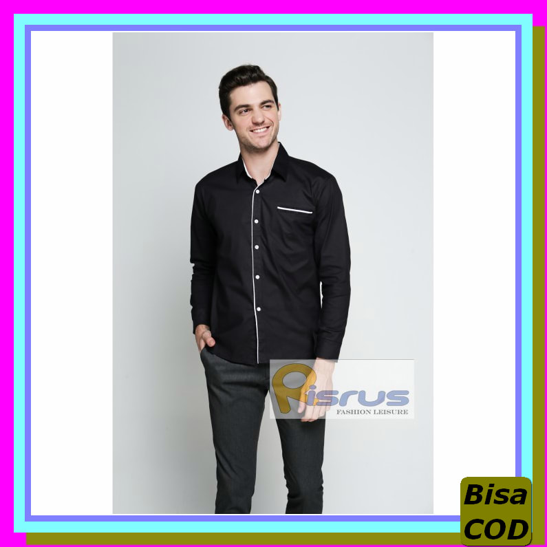 Kemeja Pria Cowok Kerja Kantor Formal Warna Grey Lengan Pendek Sl PK646 Hem Manly Kemeja Pria Lenga