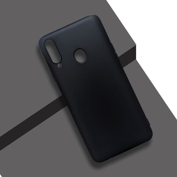 BLACK MATTE CASE SAMSUNG A20S SOFTCASE HITAM