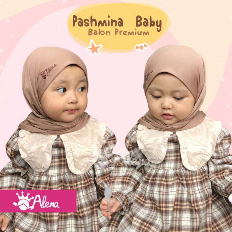 Jilbab Bayi / Hijab Anak/ Kerudung Baby Alena Pashmina (ORI Alena Hijab)