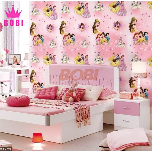 Wallpaper Sticker Motif Princess 5287-1  / Wallpaper New 2021 / Ukuran 9mx45cm