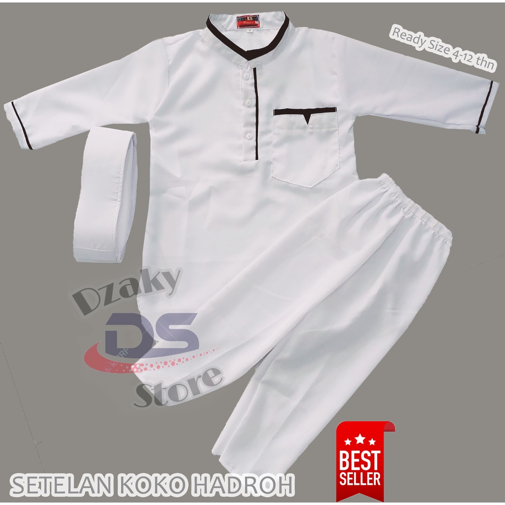 Fashion Baju Muslim Anak Laki - Koko Hadroh Turki Anak Cowok Terlaris 4- 12Tahun