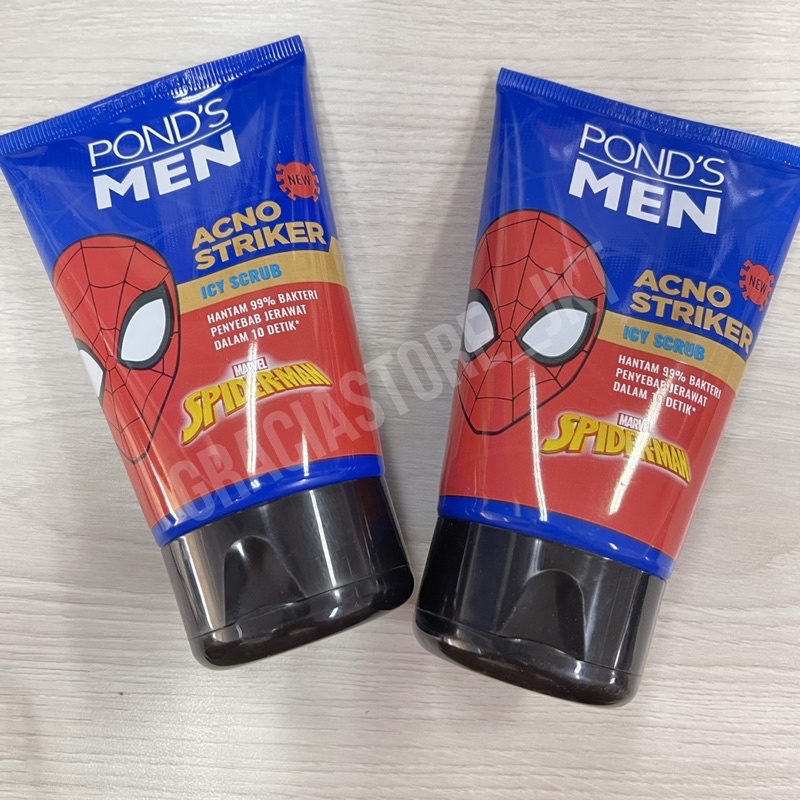 PONDS MEN SPIDERMAN (ACNO STRIKER ICY SCRUB) 100GR