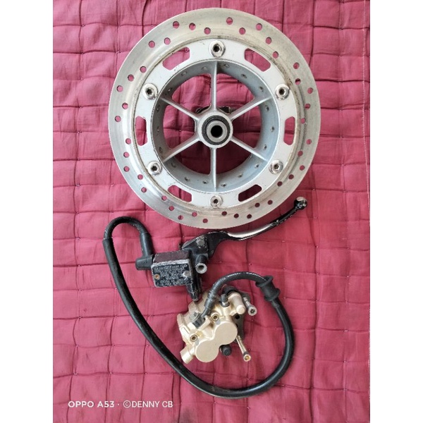 tromol depan ninja R Set pengereman tromol depan ninja R old