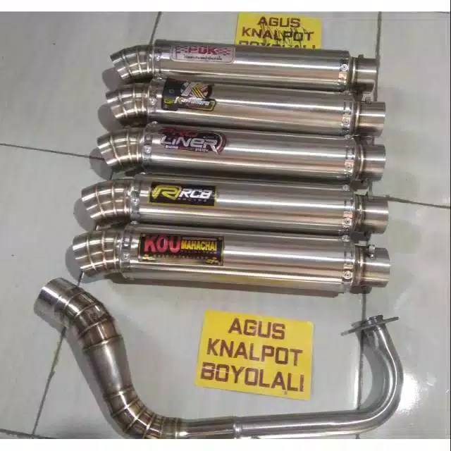 Knalpot RACING BULAT knalpot matic Aerox Nmax beat Vario MERK KOU DLL