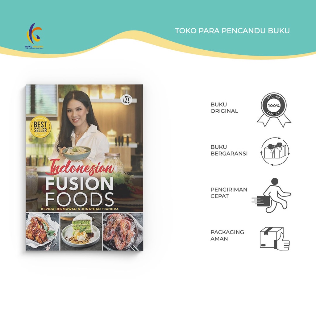 PROMO TOP TEN Buku Resep Masakan - Indonesian Fusion Foods - Kawan Pustaka - Devina Hermawan & Jonat