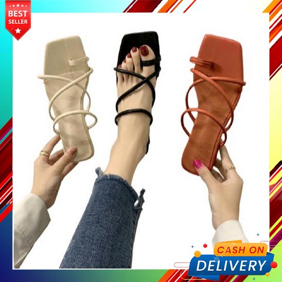 Diskon Sandal Zara Am 14/ Hak Kaca/Zara Haigheels Original L Model Imp High Heels Wanita Tali Silang